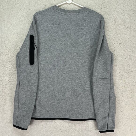 Nike Sportswear Tech Fleece Crew Sweatshirt Gray Sz‎ Medium CU4505 - Picture 7 of 7